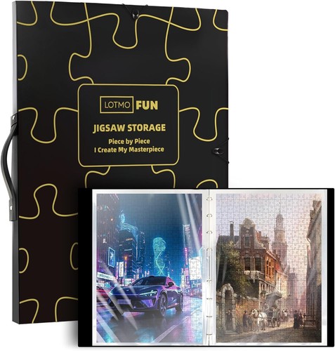 Puzzle storage folder with - storage,
