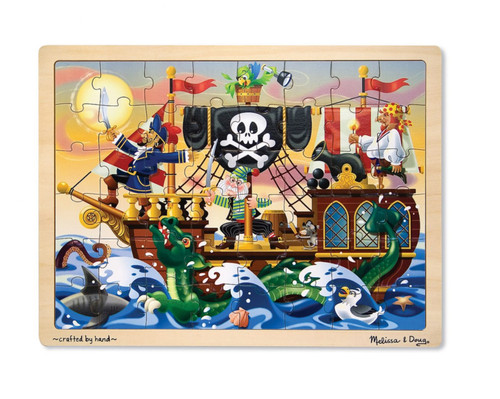 Pirate adventure wooden jigsaw - pirate,